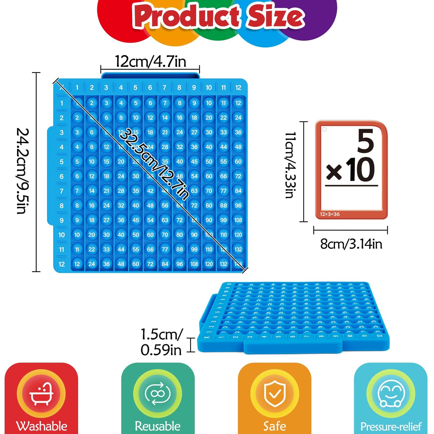 Math Flash Cards Multiplication Division Set Board