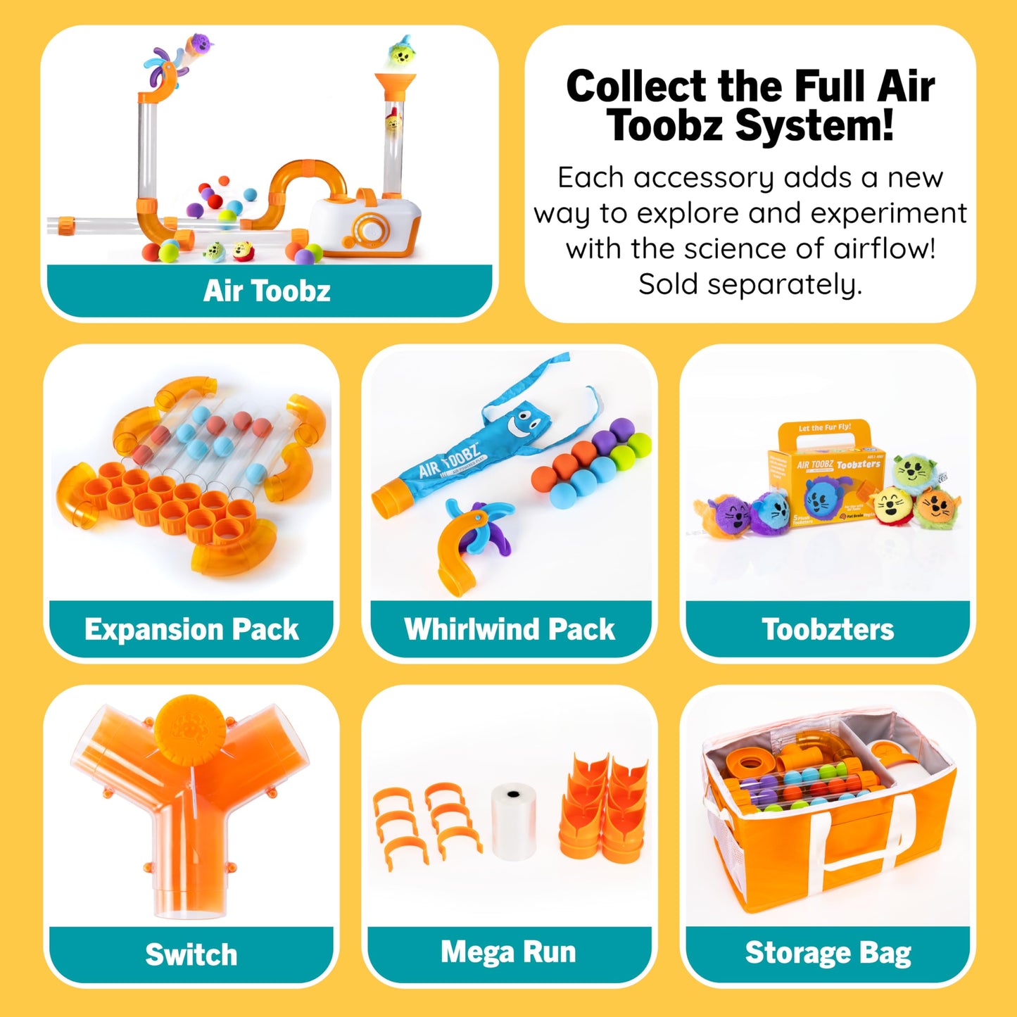 Air-Powered STEM Tube Building Toy Set for Kids