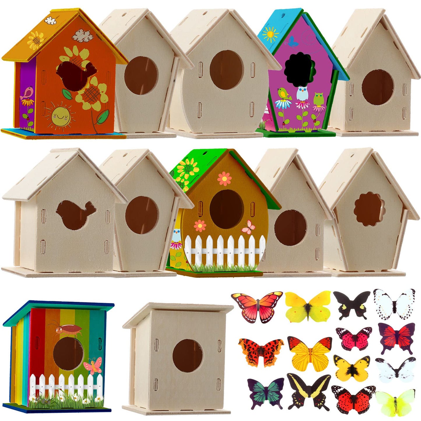 Wooden Birdhouse DIY Craft Kit for Kids STEM Set