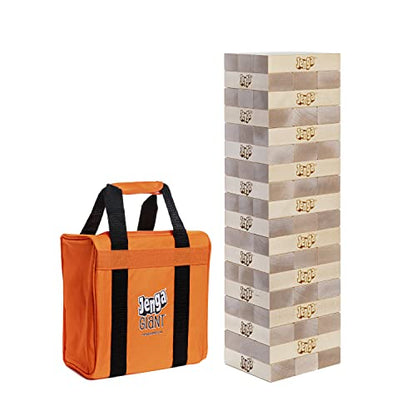 Giant Wooden Block Tower Game Hardwood Stack Set