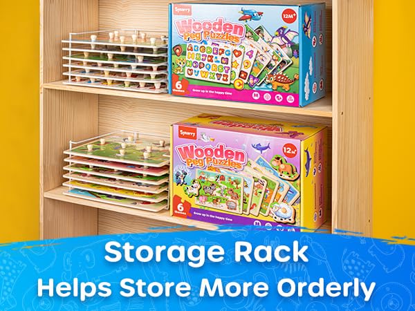 Wooden Toddler Puzzle Set Alphabet Animal Vehicle Toy