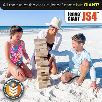 Giant Wooden Block Tower Game Hardwood Stack Set