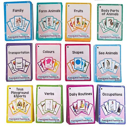 English Word Flash Cards Preschool Learning Set