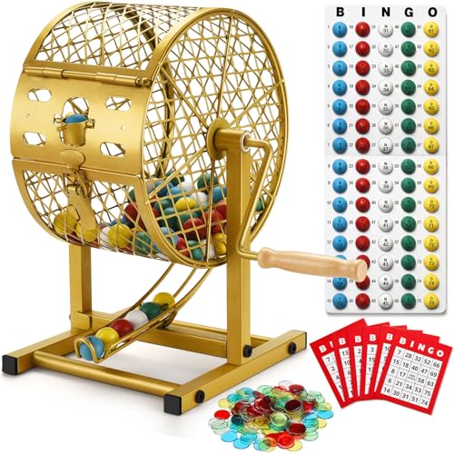 12.6" Bingo Game Set with Cage Cards & Chips