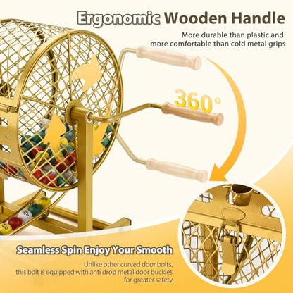 12.6" Bingo Game Set with Cage Cards & Chips