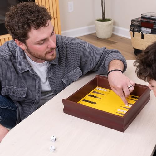10-in-1 Wooden Family Game Set Storage Box Classic Games