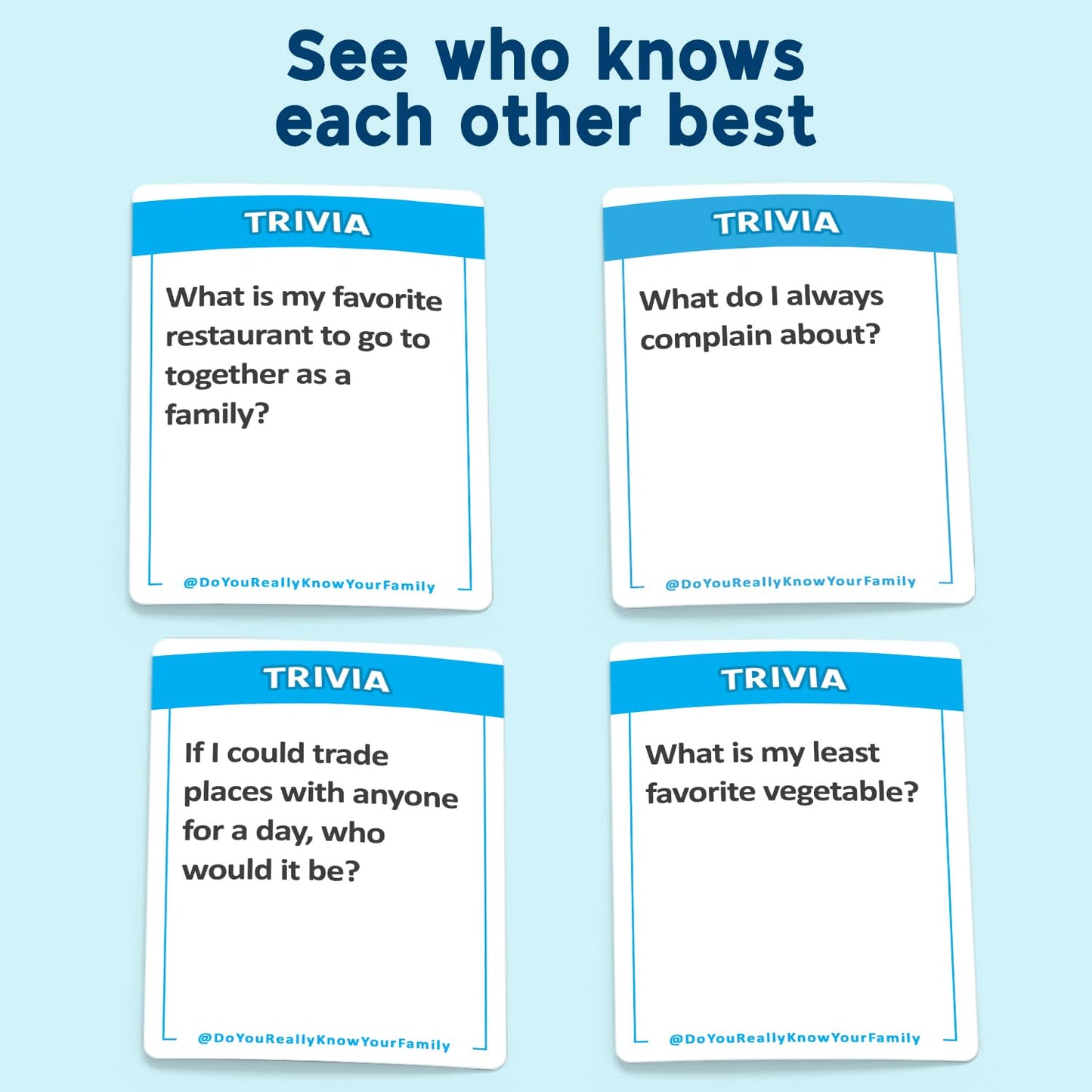 Family Conversation Game Challenge Cards for All Ages