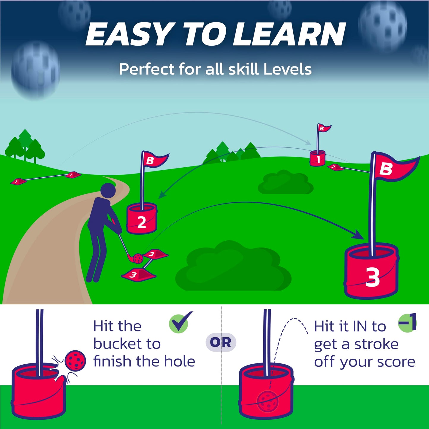 Outdoor Golf Game Set 9 Hole Clubs Backyard Beach