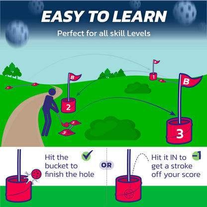 Outdoor Golf Game Set 9 Hole Clubs Backyard Beach