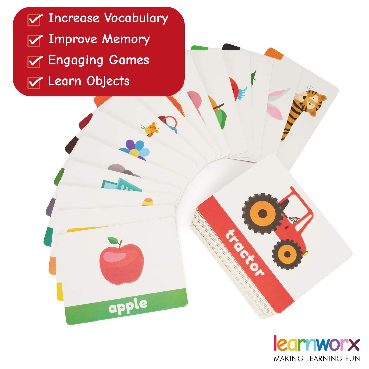 Toddler Flash Cards Objects Numbers Learning Set