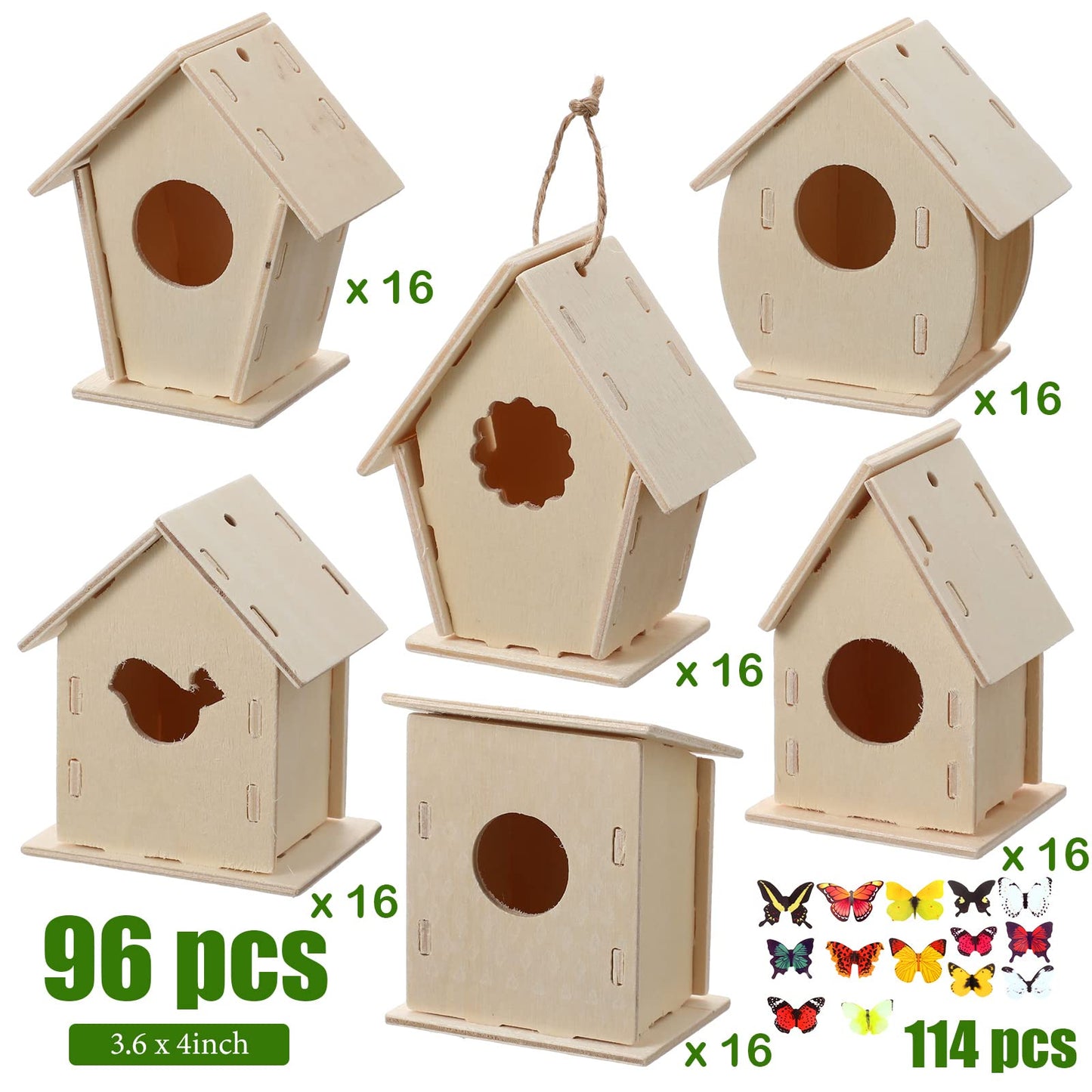 Wooden Birdhouse DIY Craft Kit for Kids STEM Set
