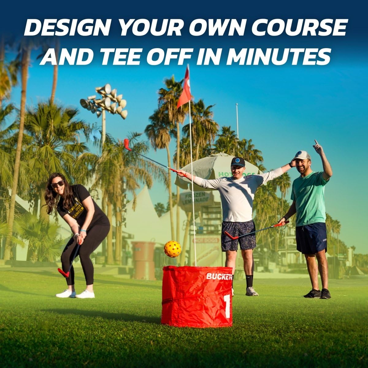 Outdoor Golf Game Set 9 Hole Clubs Backyard Beach