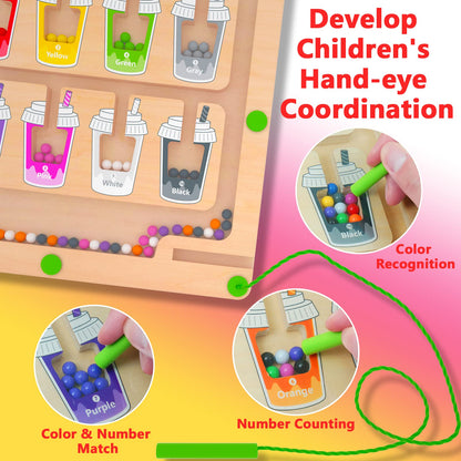 MTYOKILN Magnetic Color and Number Maze