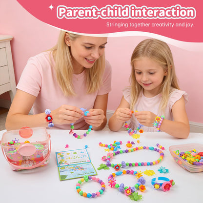 Kids Pop Beads Jewelry Making Arts & Crafts Kit
