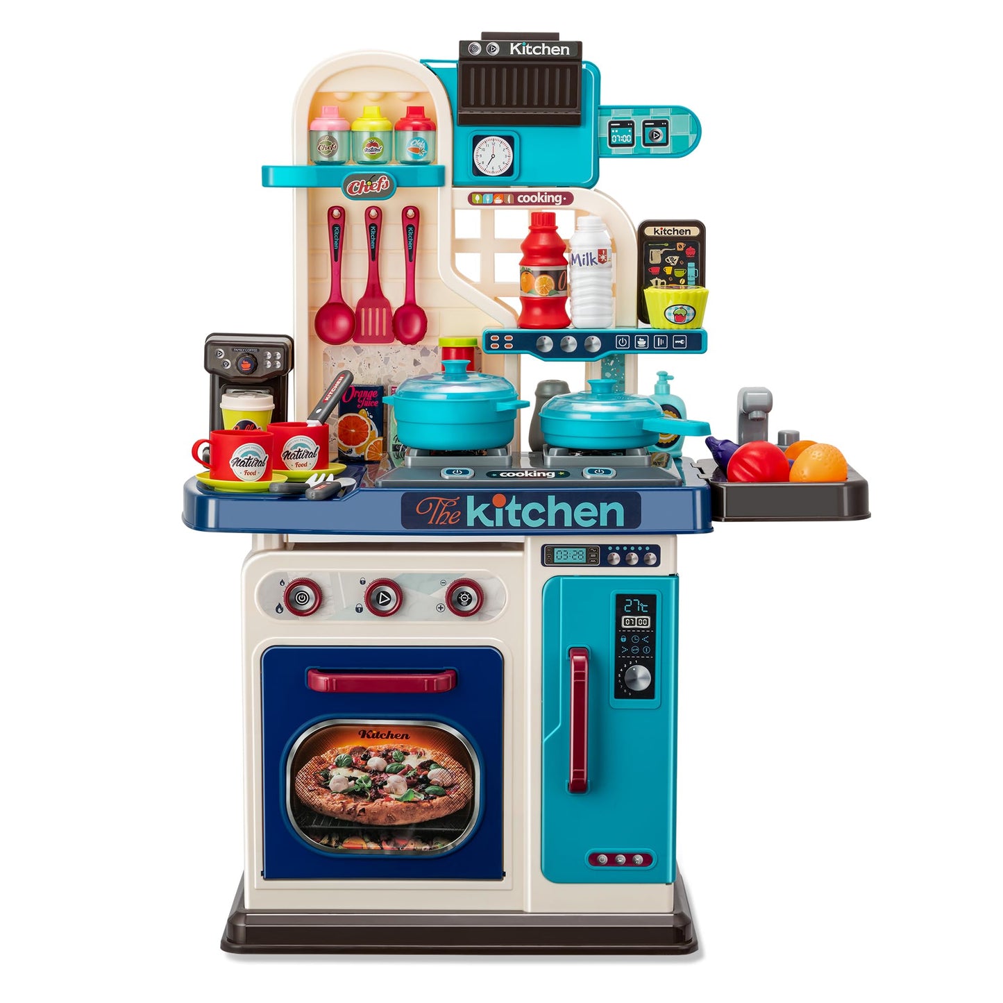 53-Piece Kids Kitchen Playset with Lights & Sounds
