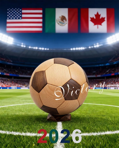 3D Wooden Puzzle Soccer Ball