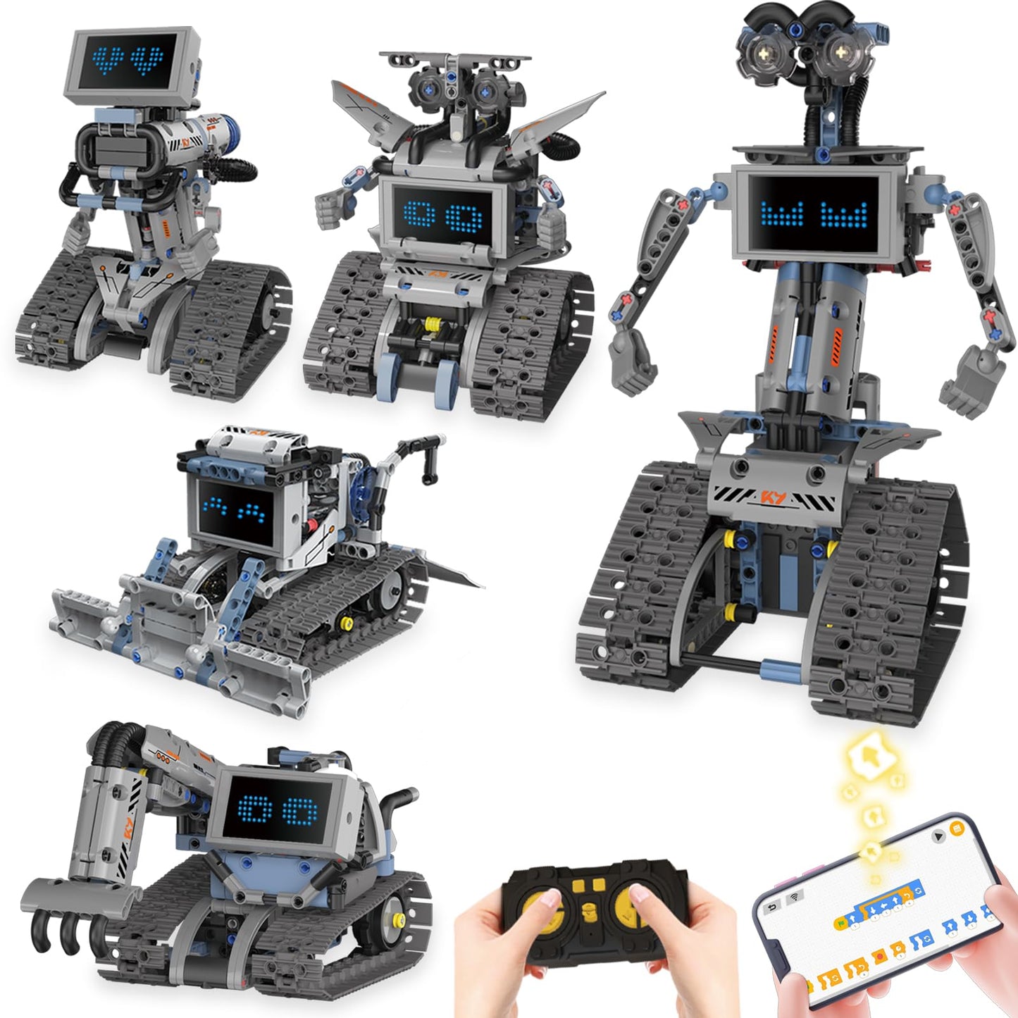 STEM Robot Building Kit App Remote Control Coding Toy