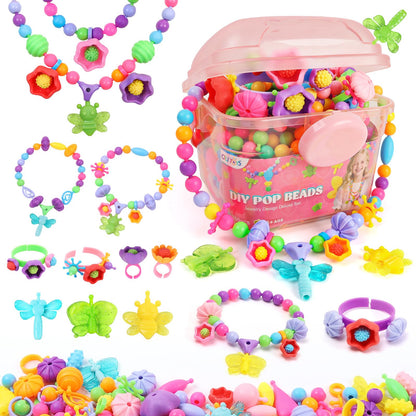 Kids Pop Beads Jewelry Making Arts & Crafts Kit