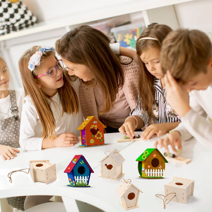 Wooden Birdhouse DIY Craft Kit for Kids STEM Set