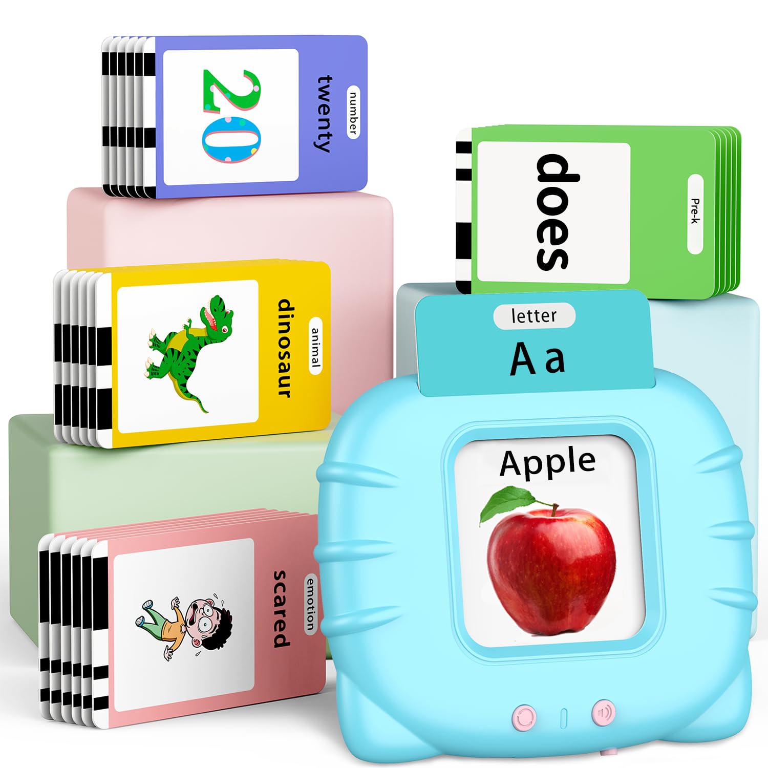 Eaever Toddler Toys - Talking Flash Cards, 520&260 Sight-Words-Talking-Flash-Cards, Educational Toys, Preschool-Learning-Activities for Babies, Autism-Sensory-Toys