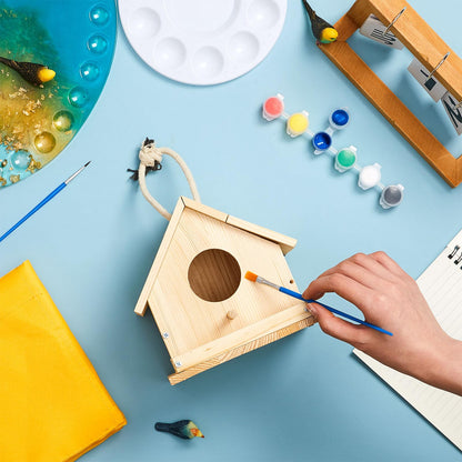 Wooden DIY Birdhouse Craft Kit with Paint Set
