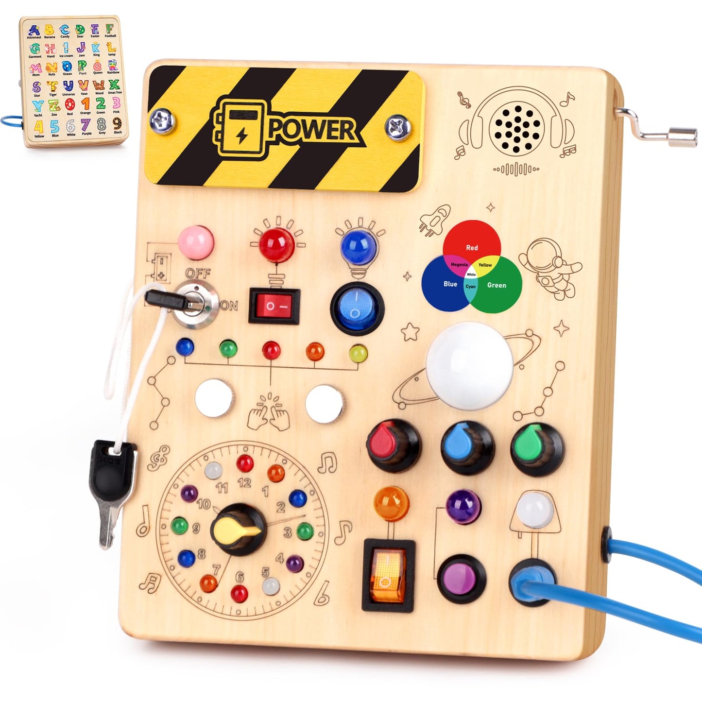 Montessori Busy Board Sensory Activity Toy Toddlers