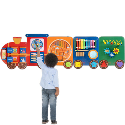 Wooden Wall Activity Panels Montessori Busy Board Set