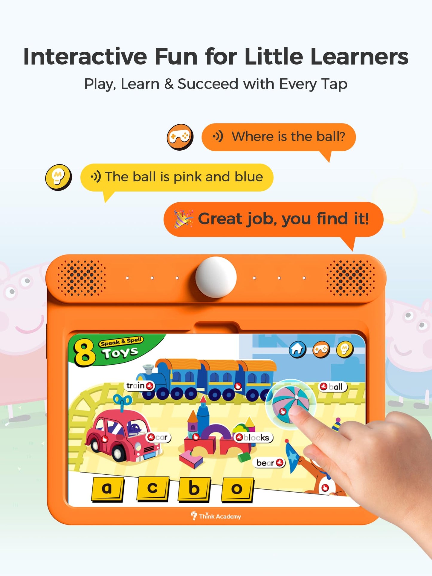 Screen Free Learning Pad Alphabet Numbers Kids Toy