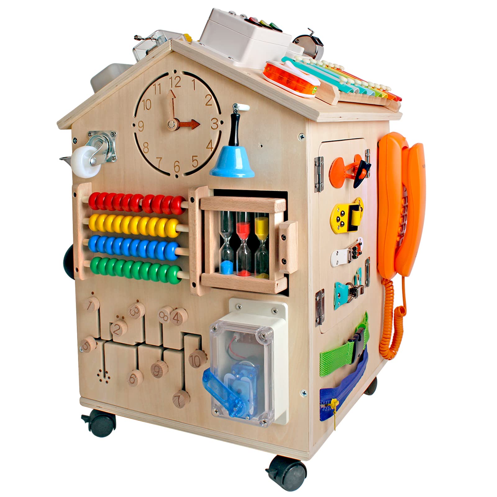 SHIERDU Large Wooden Activity Cube