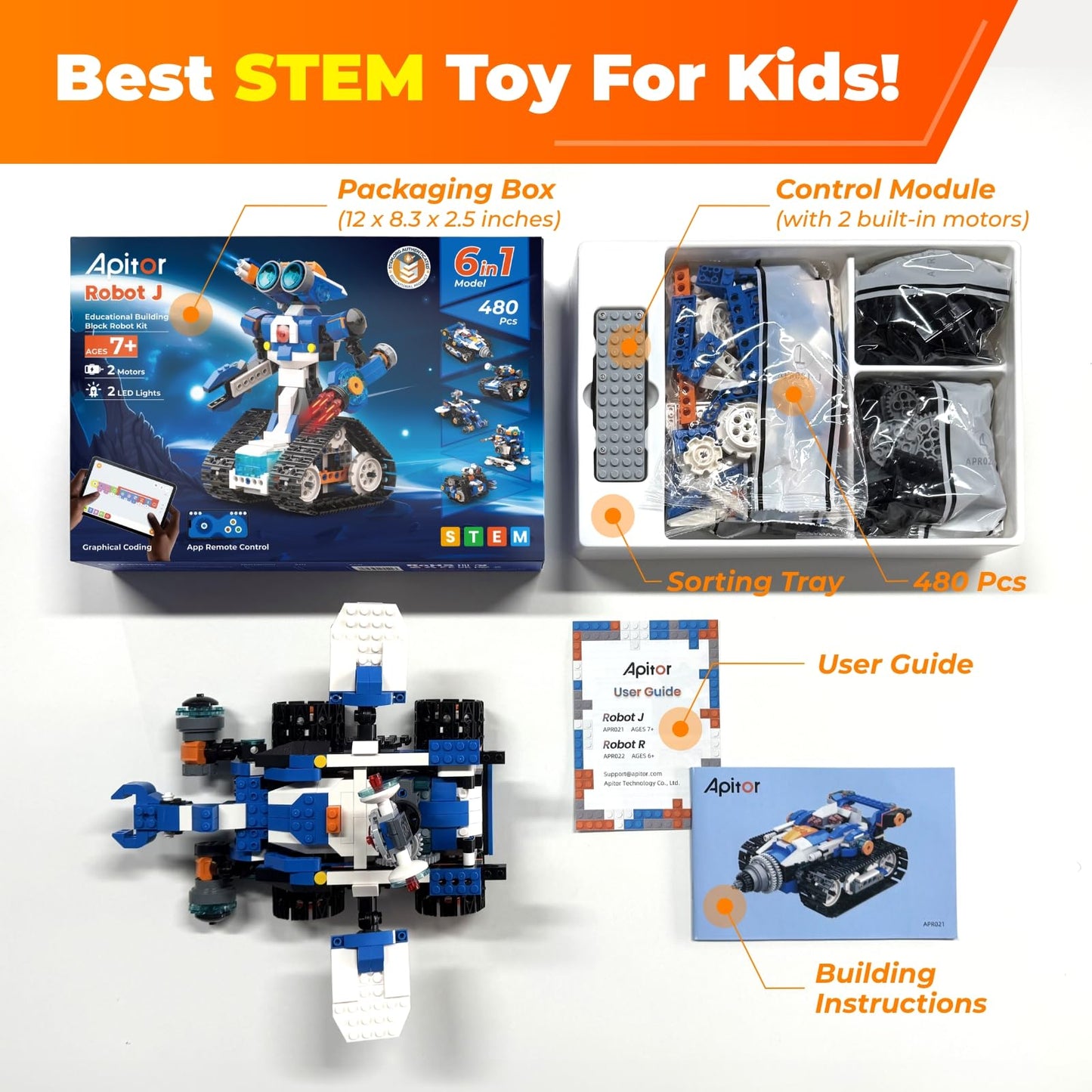 Programmable Smart Robot Car Coding Kit Kids STEM