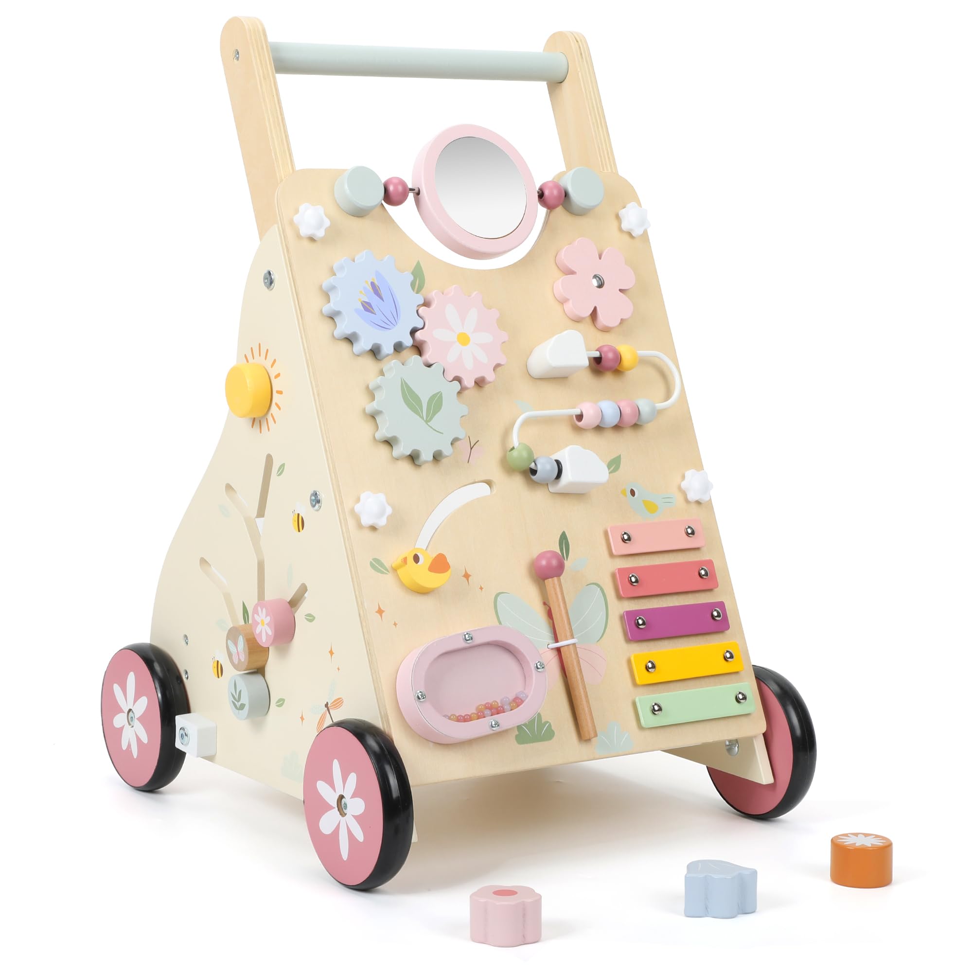 Pithfor Wooden Baby Push Walker
