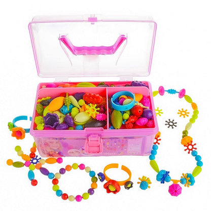 Kids Pop Beads Jewelry Making Arts & Crafts Kit