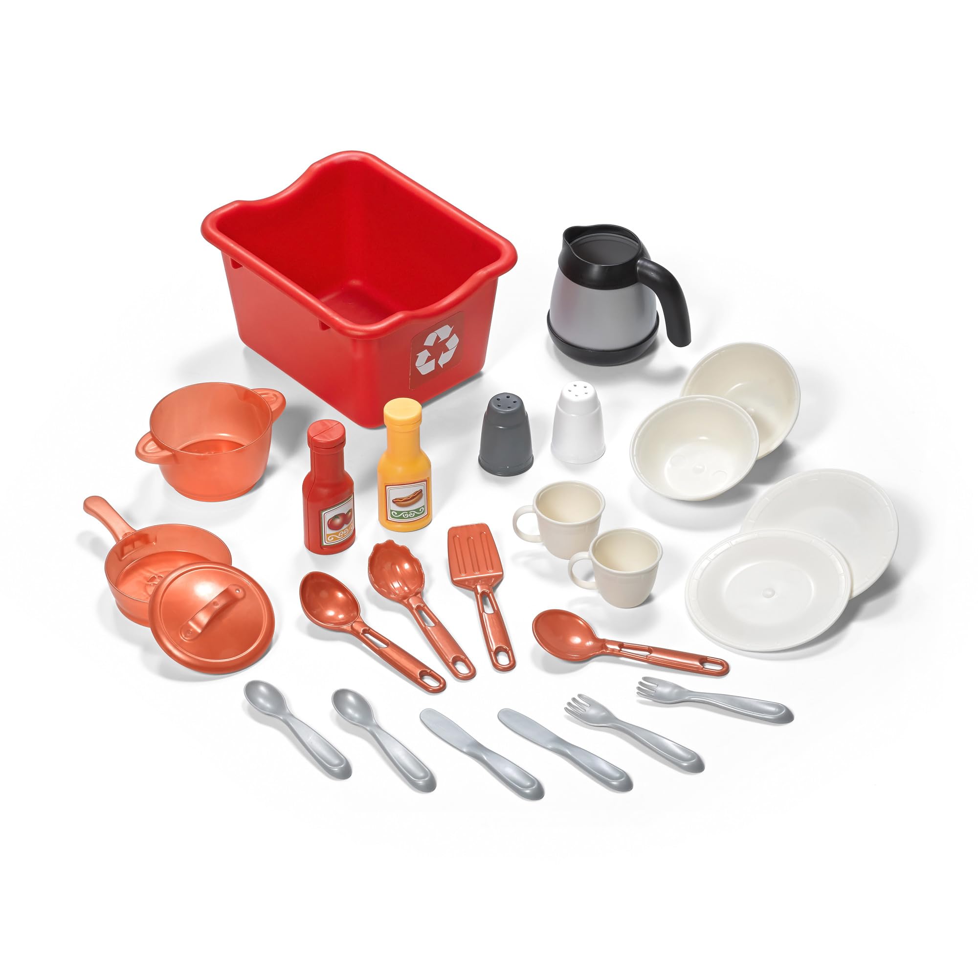 Step2 Kitchen Playset for Kids, Indoor/Outdoor Kitchenette, Interactive Play with Lights and Sounds, Made of Durable Plastic, for Toddlers 2+ Years Old