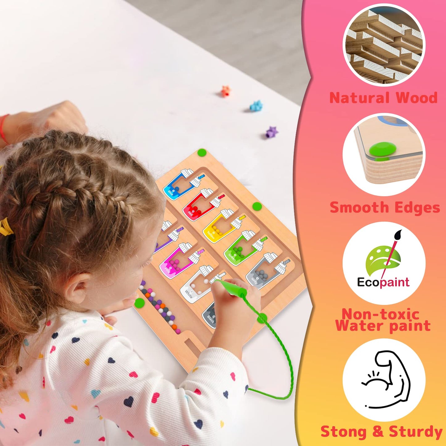 MTYOKILN Magnetic Color and Number Maze