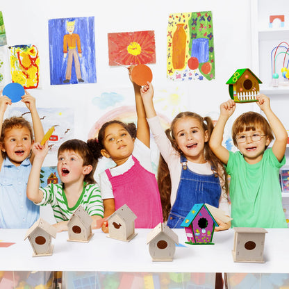 Wooden Birdhouse DIY Craft Kit for Kids STEM Set