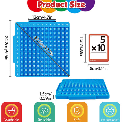Math Flash Cards Multiplication Division Set Board