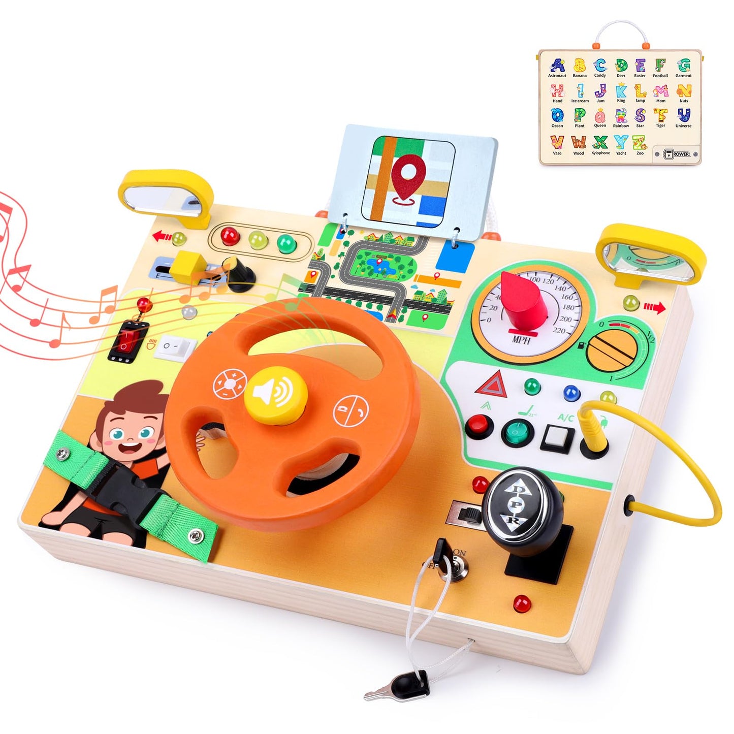 Montessori Busy Board Sensory Activity Toy Toddlers