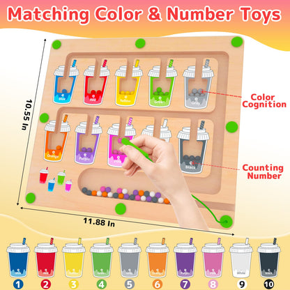 MTYOKILN Magnetic Color and Number Maze