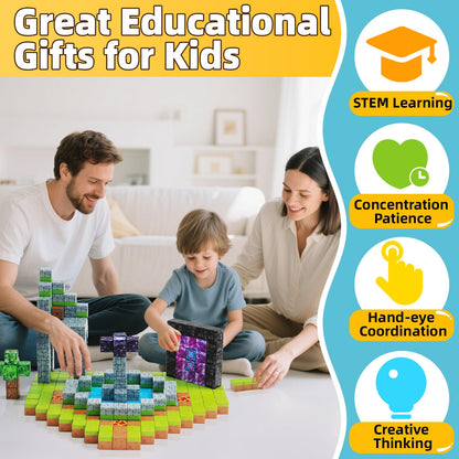 150-Piece Magnetic Building Blocks STEM Set for Kids