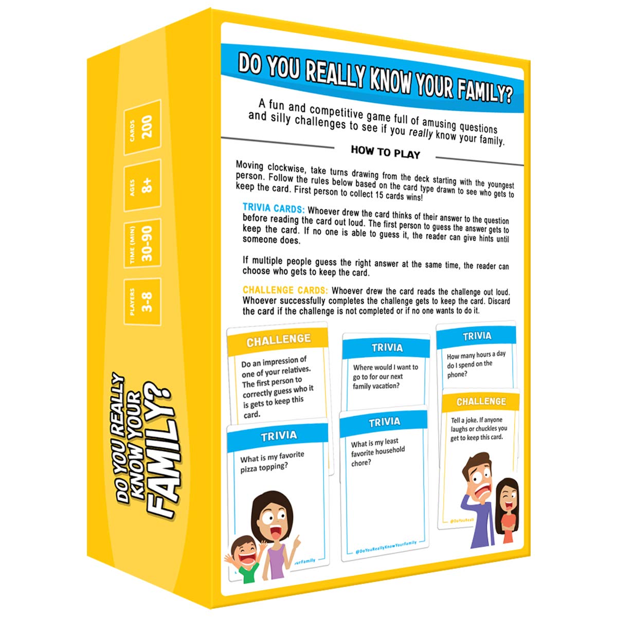 Family Conversation Game Challenge Cards for All Ages