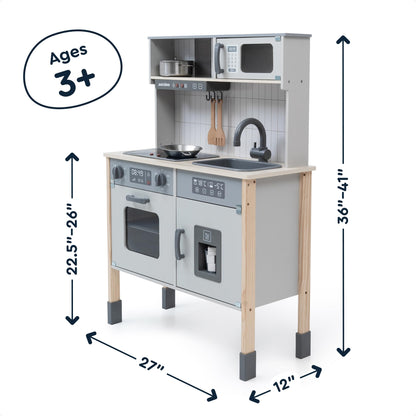 Wooden Kids Play Kitchen Set with Accessories