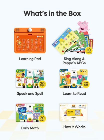 Screen Free Learning Pad Alphabet Numbers Kids Toy