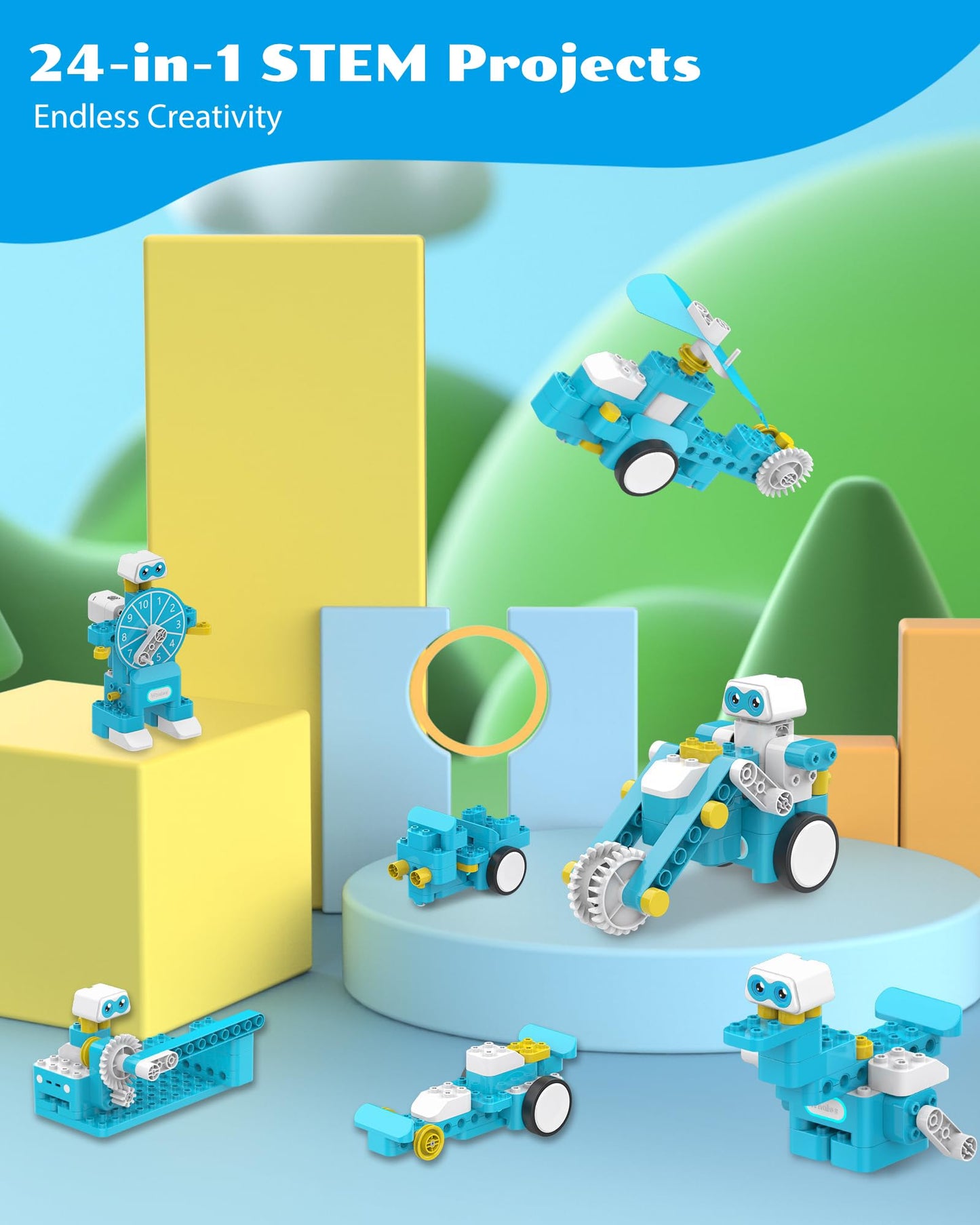 STEM Coding Robot Building Kit 24-in-1 Kids Toy Set