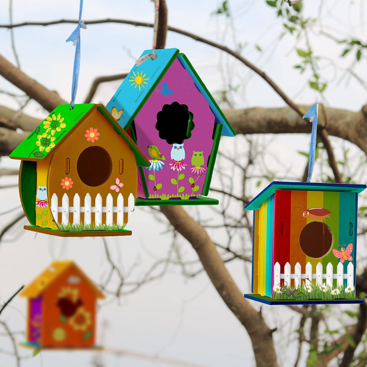 Wooden Birdhouse DIY Craft Kit for Kids STEM Set