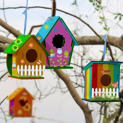 Wooden Birdhouse DIY Craft Kit for Kids STEM Set