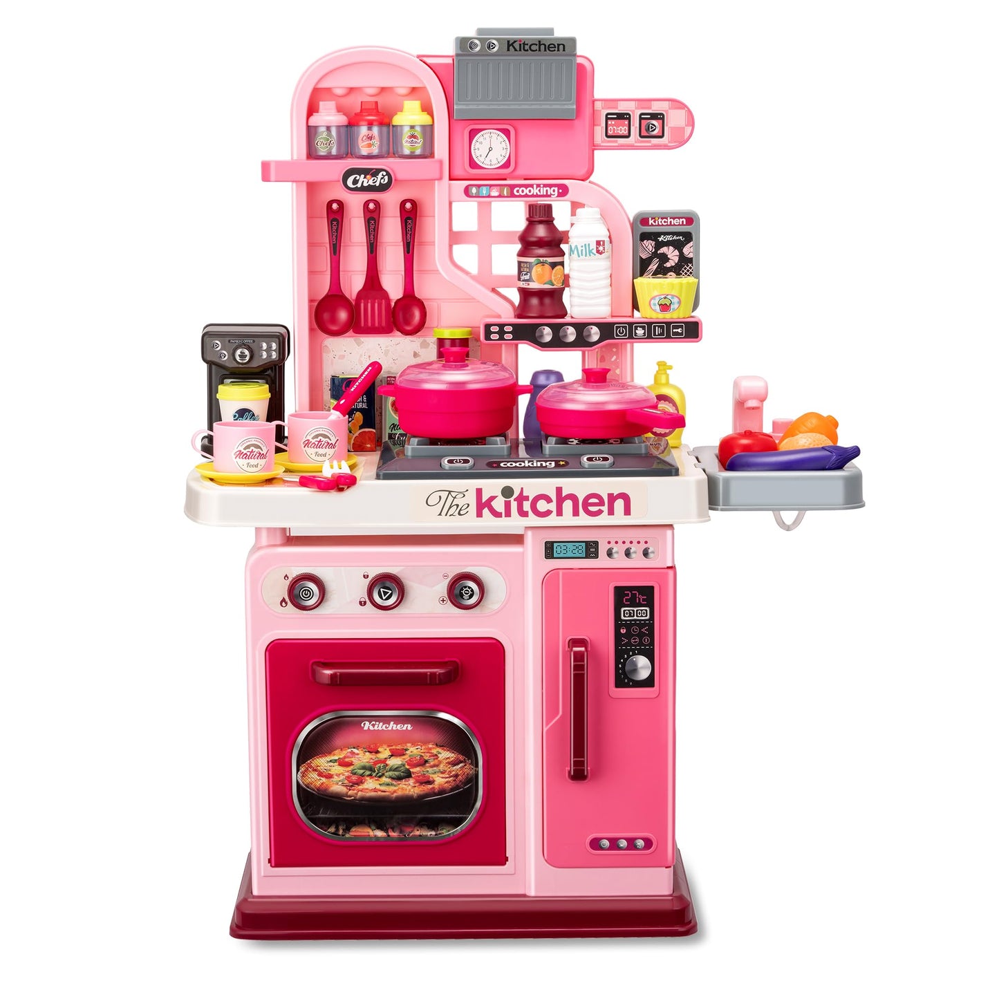 53-Piece Kids Kitchen Playset with Lights & Sounds