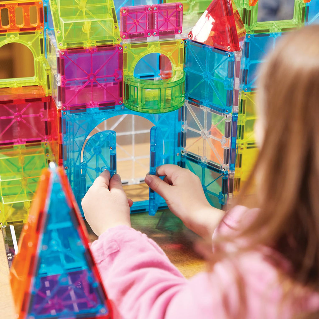 MAGNA-TILES City Center 110-Piece Magnetic Construction Set, The Original Magnetic Building Brand