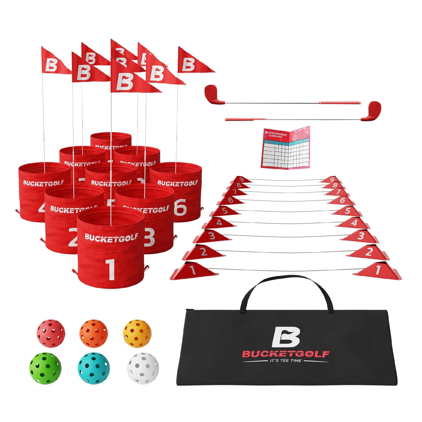 Outdoor Golf Game Set 9 Hole Clubs Backyard Beach