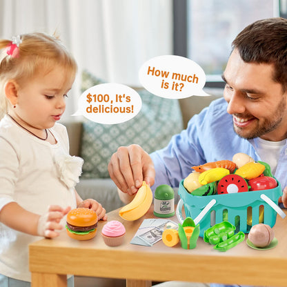130-Piece Kids Kitchen Pretend Play Cooking Set