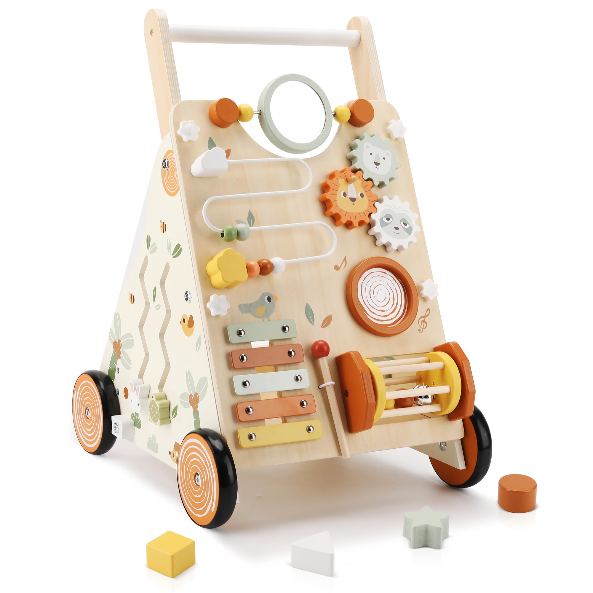 Pithfor Wooden Baby Push Walker